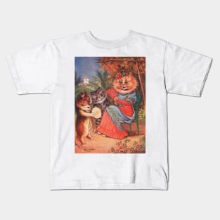 Kitty Cats in Concert by Louis Wain Kids T-Shirt